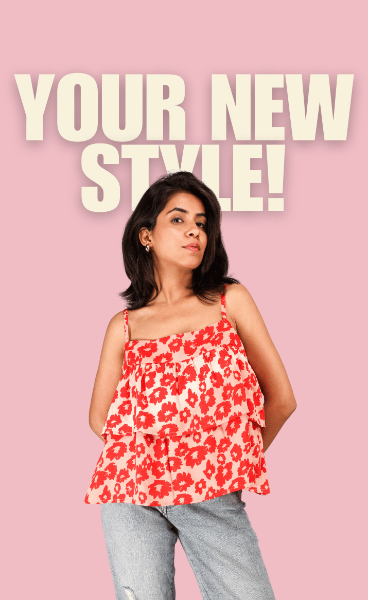 Red White Bold Modern Fashion Promotion Poster